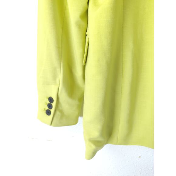 House Of Harlow 1960 Light Green Double Breasted Button Longline Blazer Size M - Picture 6 of 9